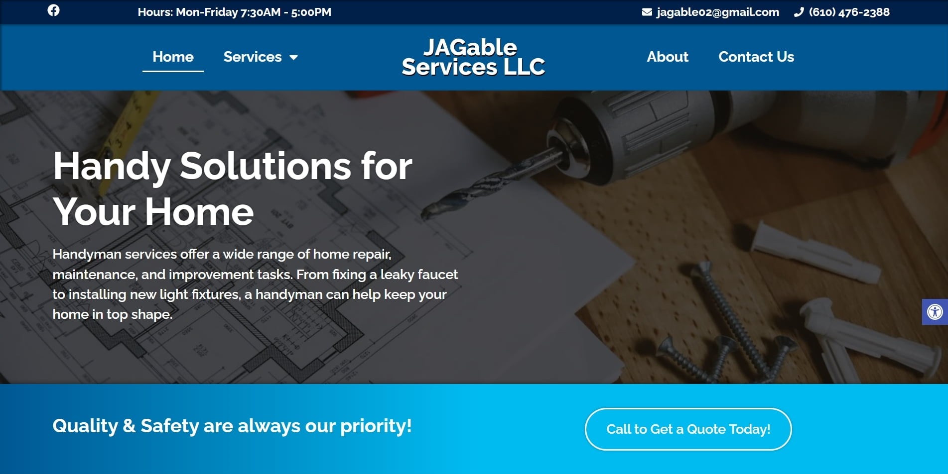 JAGable Services LLC website project hero image